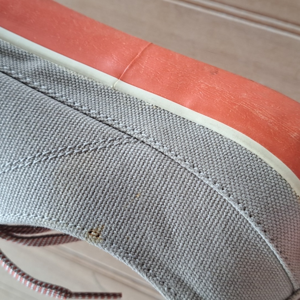 FitFlop Canvas Lace-Up Style 184-068 Gray/Coral Comfy Causal Sneakers - Picture 11 of 11